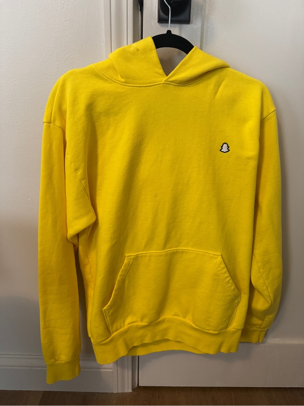 Yellow Hoodie with Snap Chat Ghost Logo